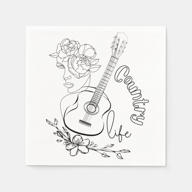 Servilleta De Papel Música de campo (Anverso)