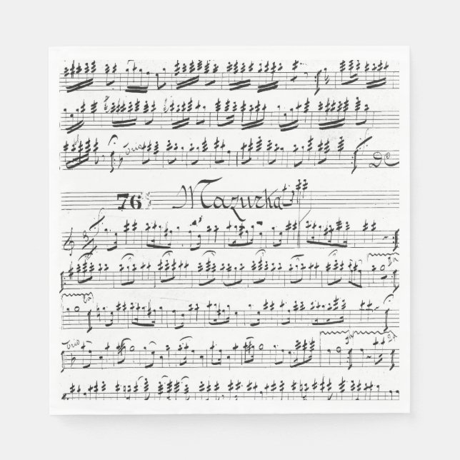 Servilleta De Papel Música de hojas de cosecha (Anverso)