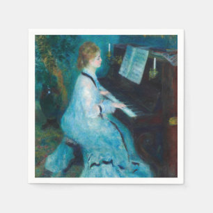 Servilleta De Papel Música de piano de mujer de Renoir