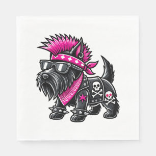 Servilleta De Papel Música de Punk Terrier de Escocia