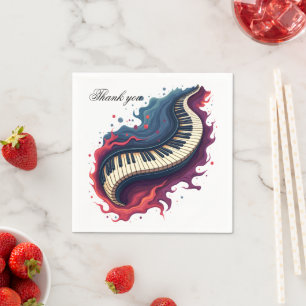 Servilleta De Papel Música en movimiento, el piano curvo. 
