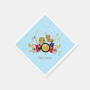 Servilleta De Papel música fiesta guitarra drum set musical