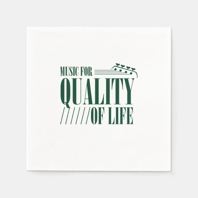 Servilleta De Papel Música Para La Calidad De Vida (Anverso)