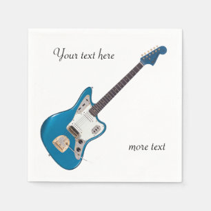 Servilleta De Papel Músico de banda de la guitarra del vintage