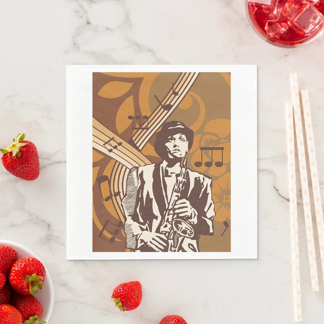 Servilleta De Papel Músico de Jazz con Saxofón (Subido por el creador)