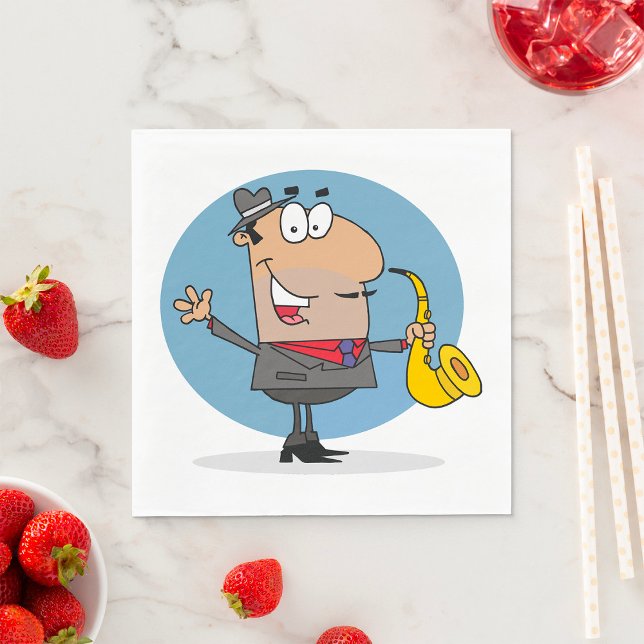 Servilleta De Papel Músico de jugador saxofón (Subido por el creador)