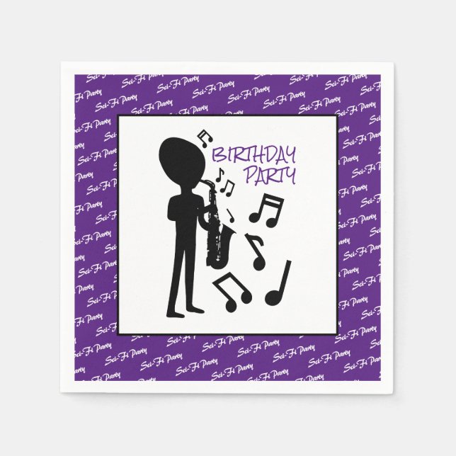 Servilleta De Papel Músico extranjero, cumpleaños (Anverso)