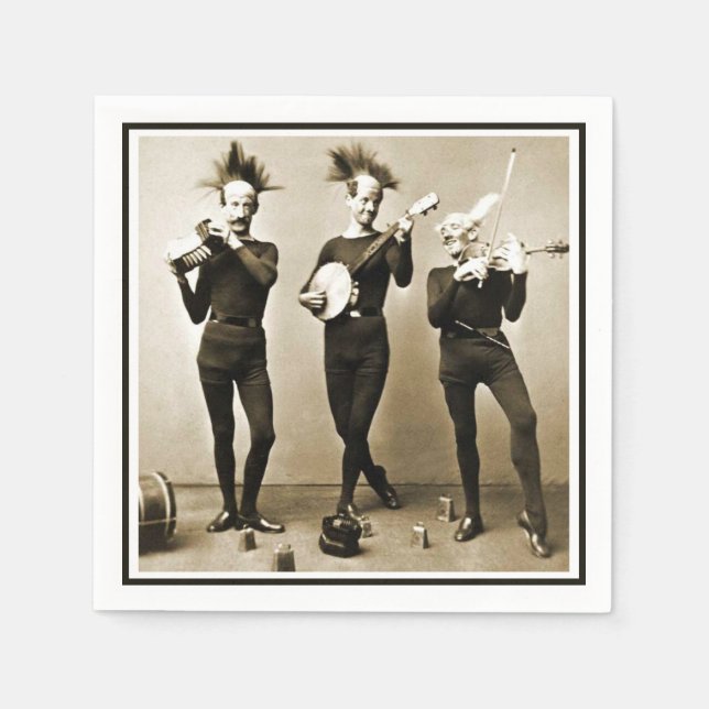 Servilleta De Papel Músicos de la Fruitakes Locos (Anverso)