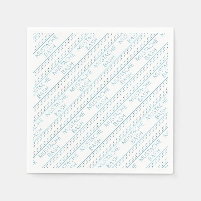 Servilleta De Papel Mustache Bash Metro (Anverso)