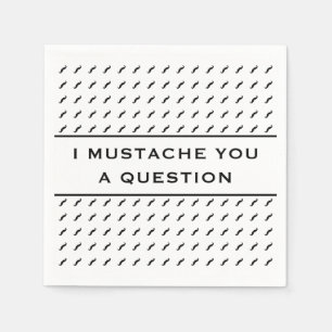 Servilleta De Papel Mustache You A Question Mod Stripe