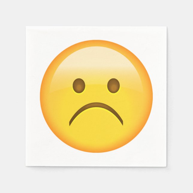 Servilleta De Papel Muy triste - Emoji (Anverso)