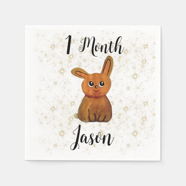 Servilleta De Papel My Monthly Hapiness magic rabbit (Anverso)
