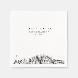 Servilleta De Papel Myrtle Beach Wedding Paper Cocktail Napkin