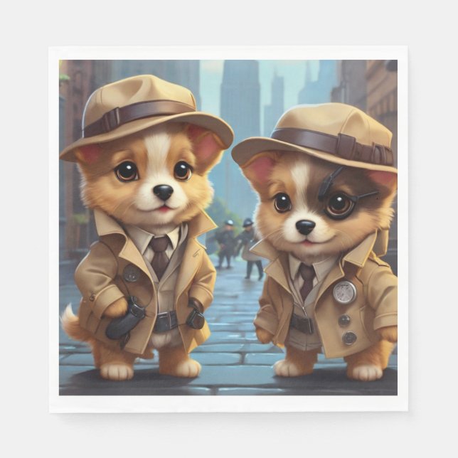 Servilleta De Papel Mystery Fiesta Pups (Anverso)