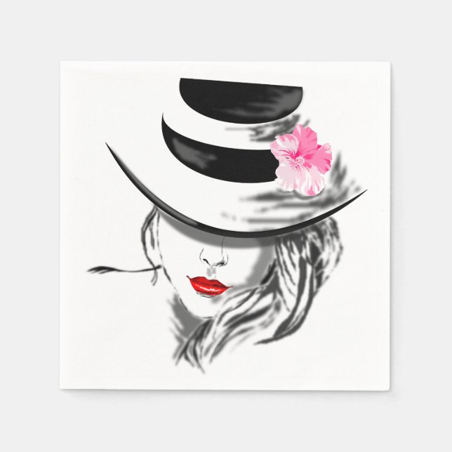 Servilleta De Papel Mysteryous Lady Napkins (Anverso)