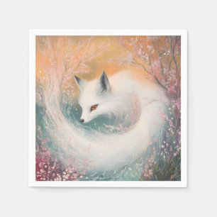 Servilleta De Papel Mystic Bloom Spring Fox Watercolor