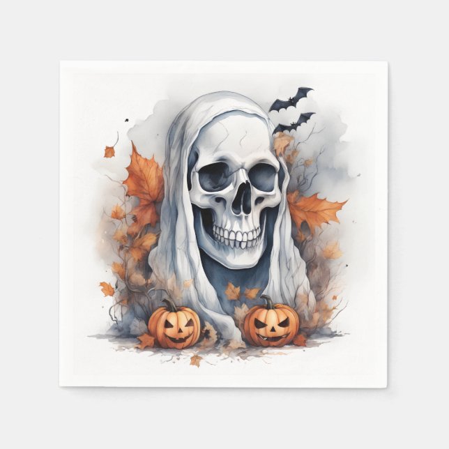 Servilleta De Papel Mystic Halloween Ghost Art (Anverso)