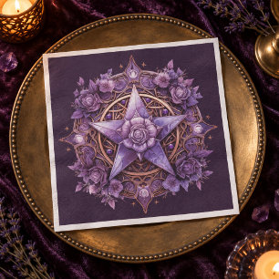 Servilleta De Papel Mystic Pentacle – Decoración de mesa para fiesta m