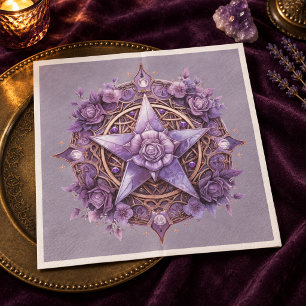 Servilleta De Papel Mystic Pentáculo – Decoración de Mesa para Fiesta 