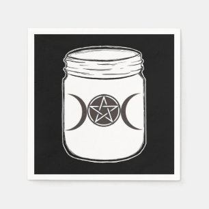 Servilleta De Papel Mystical Magic Moons Mason Jar Halloween Party