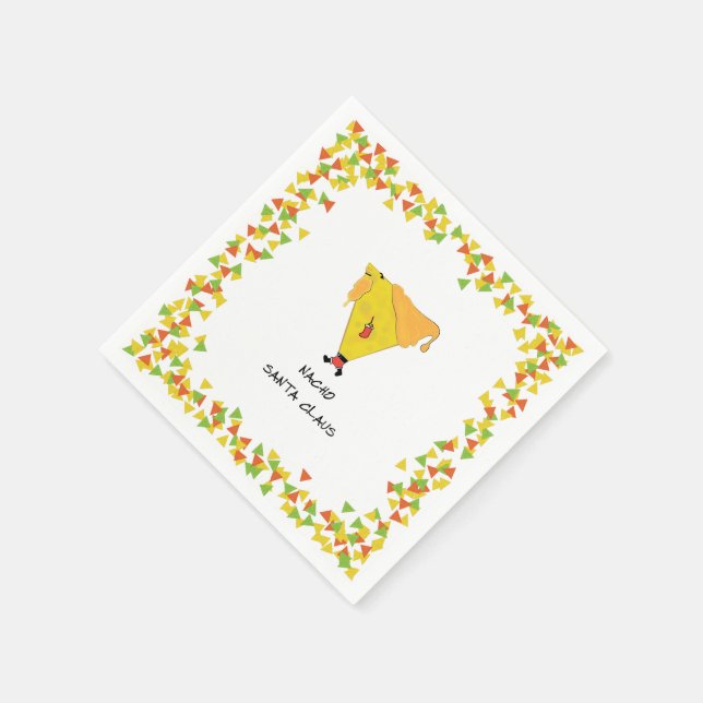 Servilleta De Papel Nacho Santa con Chips (Borde)