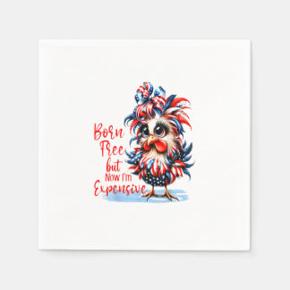 Servilleta De Papel Nací libre pero ahora soy un pollo caro y gracioso