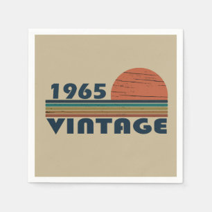 Servilleta De Papel Nacida en 1965 elegante estilo vintage fiesta de c