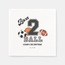 Servilleta De Papel Nacido 2 Ball Sport Theme Boy Segunda fiesta de cu