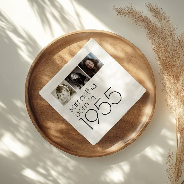 Servilleta De Papel Nacido en 1955 3 Fotos 70ª fiesta de cumpleaños (Subido por el creador)