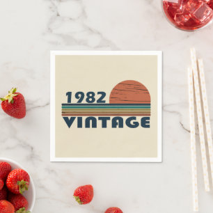 Servilleta De Papel Nacido en 1982, en un antiguo cumpleaños