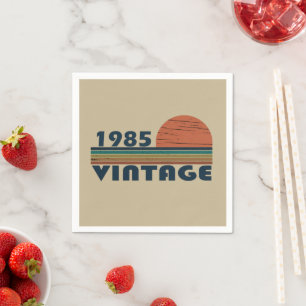 Servilleta De Papel Nacido en 1985 fiesta de cumpleaños de estilo vint