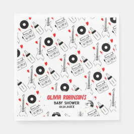 Servilleta De Papel Nacido en Rock Star Baby Shower