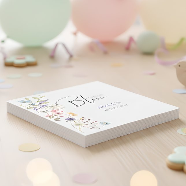 Servilleta De Papel Nacido para florecer flores silvestres niños cumpl (Subido por el creador)