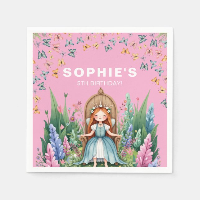 Servilleta De Papel Nacimiento de la Princesa Princesa de Woodland Enc (Anverso)