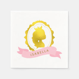 Servilleta De Papel Nacimiento de la princesa rosa Cameo