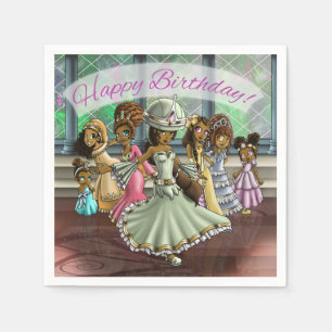 Servilleta De Papel Nacimiento de las princesas afroamericanas