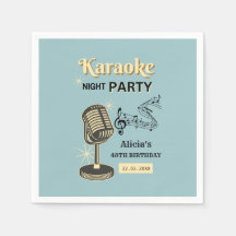 Nacimiento de Retro Karaoke Fiesta nocturno Verde