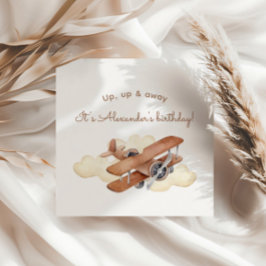 Servilleta De Papel Nacimiento de un niño en biplano de avionetas