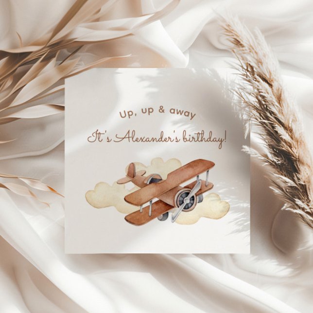 Servilleta De Papel Nacimiento de un niño en biplano de avionetas (Subido por el creador)