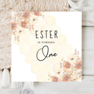 Servilleta De Papel Nacimiento neutral de la flor silvestre Honey Boho