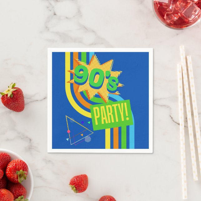 Servilleta De Papel Nacimiento nostálgico azul brillante del Fiesta Re (In situ)