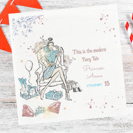 Servilleta De Papel Nacimiento real de la princesa moderna