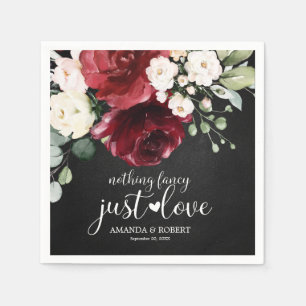 Servilleta De Papel Nada De Fancy Ama Sólo El Chalk Rústico Borgoña