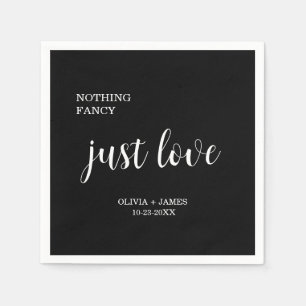 Servilleta De Papel Nada Elegante Solo Amor Boda Negra  