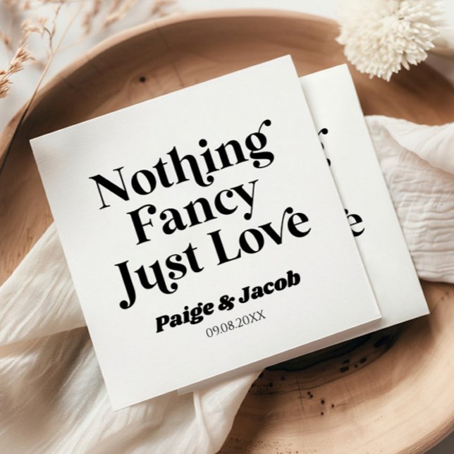 Servilleta De Papel Nada Fancy Ama Al Boda Retro Casual (Subido por el creador)