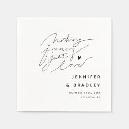 Servilleta De Papel Nada Fancy Ama La Cena Blanca