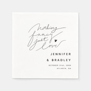 Servilleta De Papel Nada Fancy Ama La Cena Blanca
