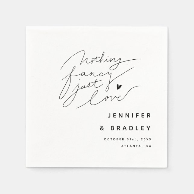 Servilleta De Papel Nada Fancy Ama La Cena Blanca (Anverso)