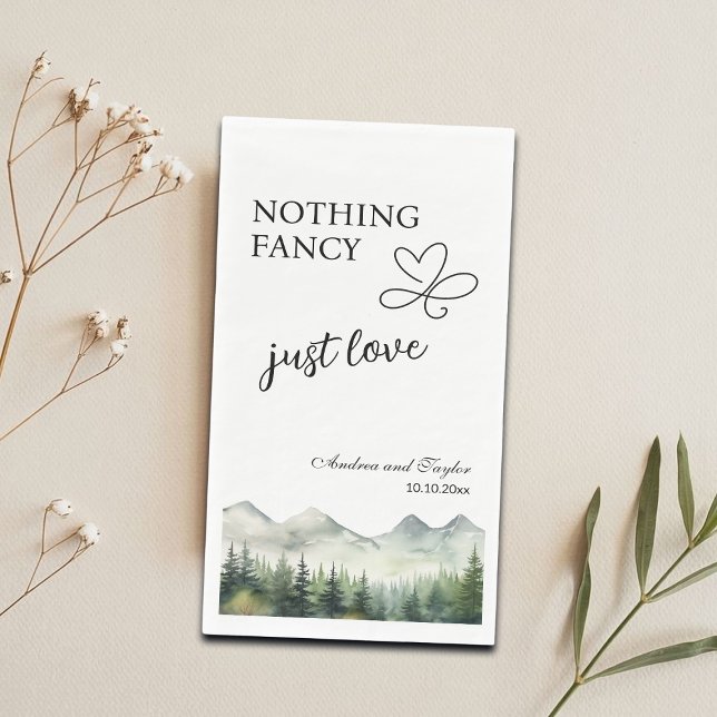 Servilleta De Papel Nada Fancy Ama Solamente La Boda Elegante (Subido por el creador)