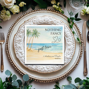 Servilleta De Papel Nada Fancy Ama Solamente La Boda Elegante